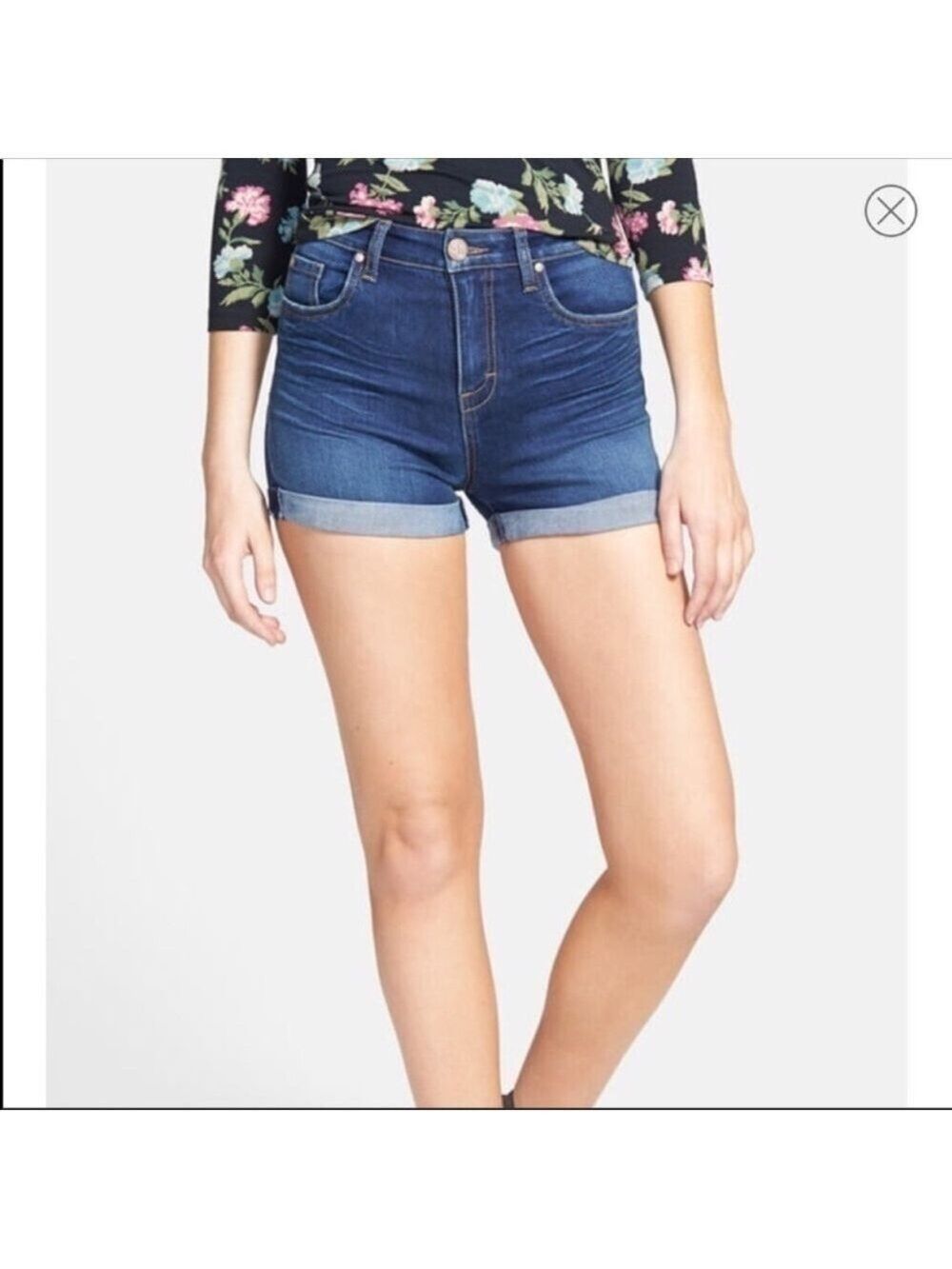 STS BLUE (Nordstrom) High-waist Denim Shorts size 1 New with tags